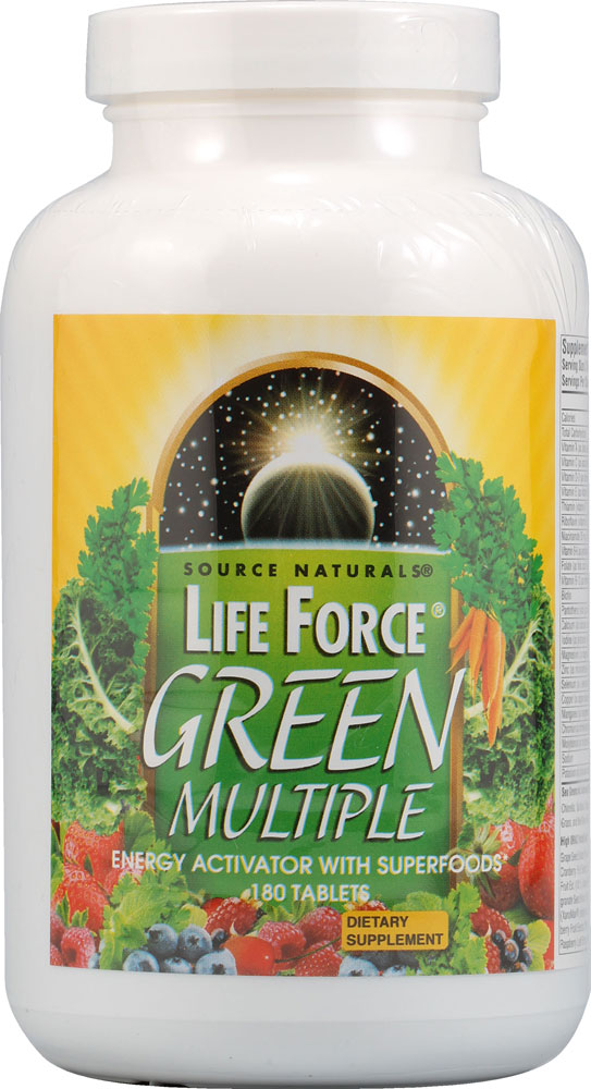 Life Force® Green Multiple -- 180 Tablets (Таблетки) Source Naturals