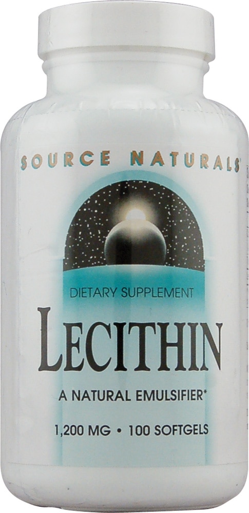 Лецитин Source Naturals -- 1200 мг -- 100 мягких капсул Source Naturals