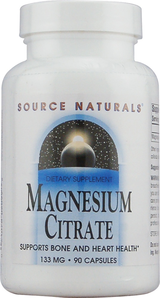Цитрат Магния - 133 мг - 90 капсул - Source Naturals Source Naturals