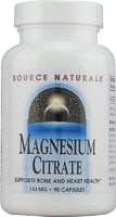 Цитрат Магния - 133 мг - 90 капсул - Source Naturals Source Naturals