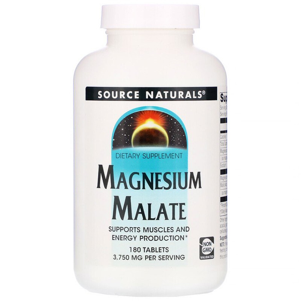 Magnesium Malate -- 180 Tablets (Таблетки) Source Naturals