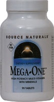 Mega-One™ Multi-Vitamin Iron Free -- 90 Tablets (Таблетки) Source Naturals