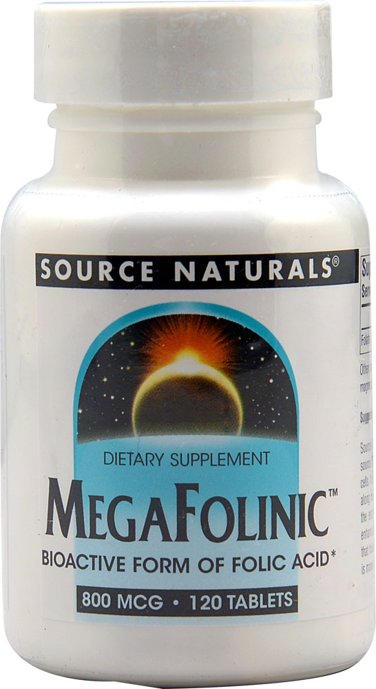 MegaFolinic™ - 800 мкг - 120 таблеток - Source Naturals Source Naturals
