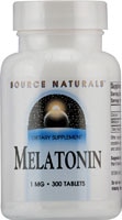 Melatonin -- 1 mg - 300 Tablets (Таблетки) Source Naturals