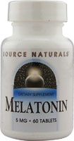 Melatonin -- 5 mg - 60 Tablets (Таблетки) Source Naturals