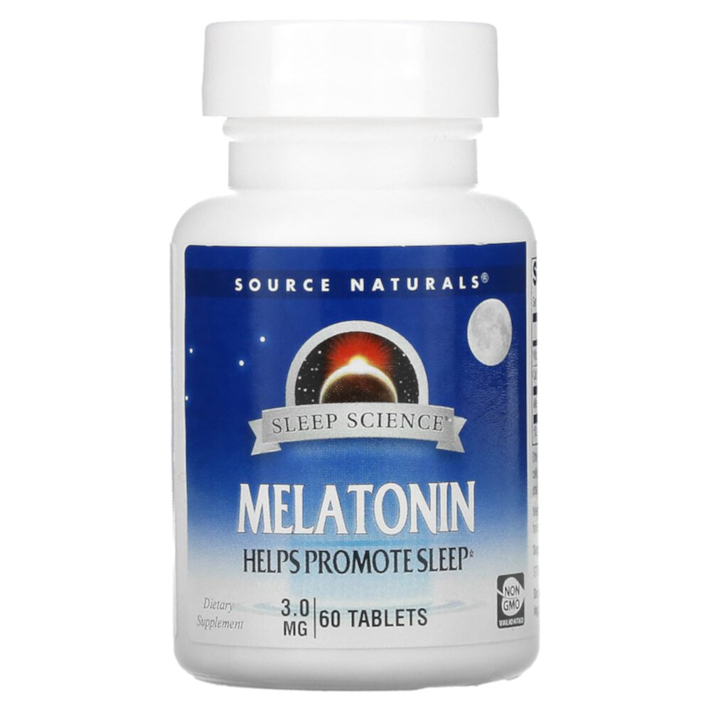 Melatonin -- 3 mg - 60 Tablets (Таблетки) Source Naturals