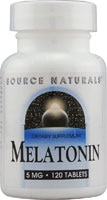 Melatonin -- 5 mg - 120 Tablets (Таблетки) Source Naturals