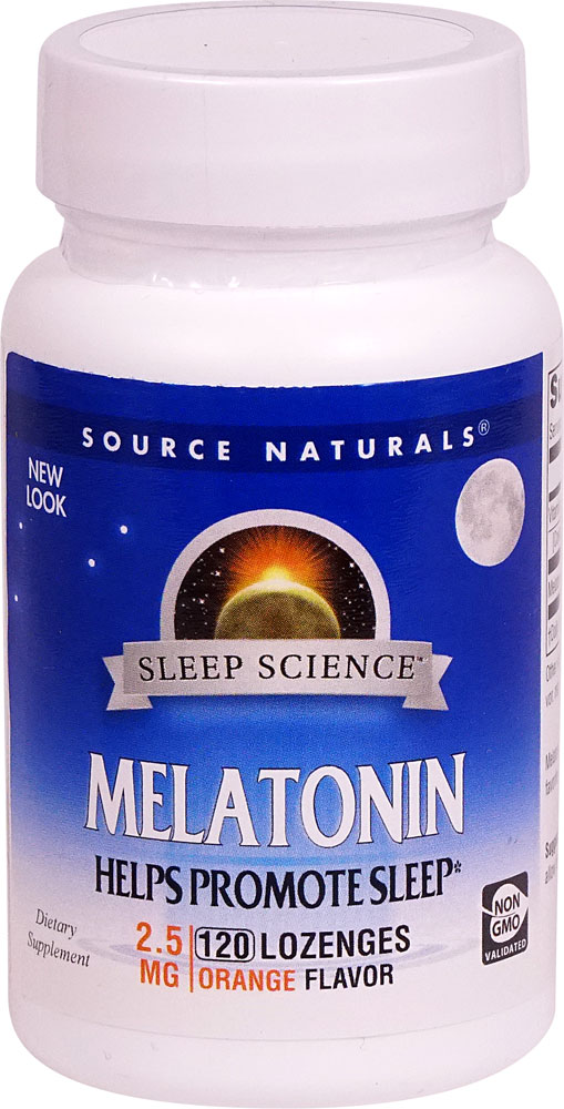 Melatonin Orange -- 2.5 mg - 120 Lozenges (Пастилки) Source Naturals