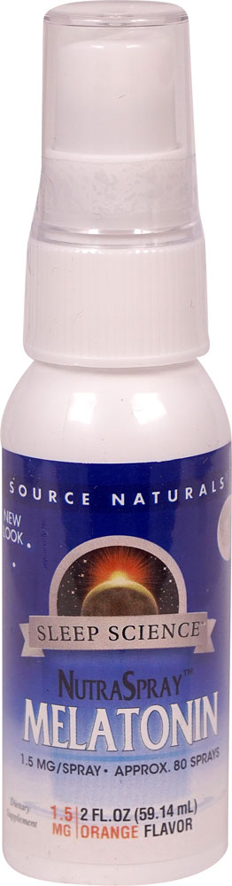 Melatonin NutraSpray™ Natural Orange -- 1.5 mg - 2 fl oz (Жидкие унции) Source Naturals