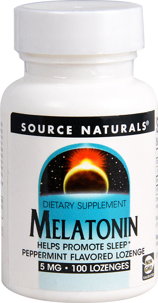 Melatonin Sublingual Peppermint -- 5 mg - 100 Tablets (Таблетки) Source Naturals