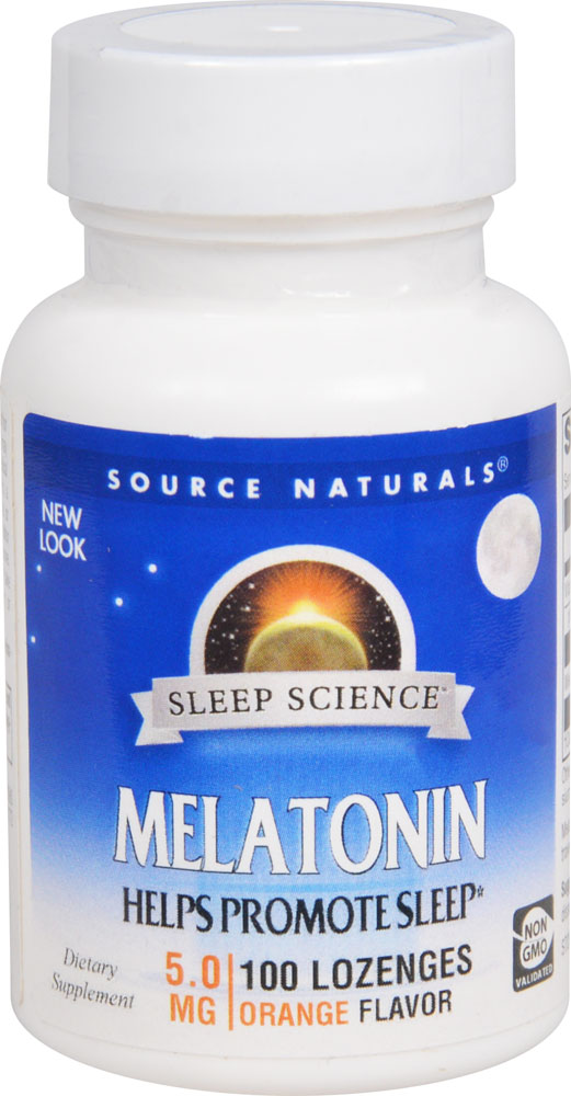 Melatonin Sublingual Orange -- 5 mg - 100 Tablets (Таблетки) Source Naturals