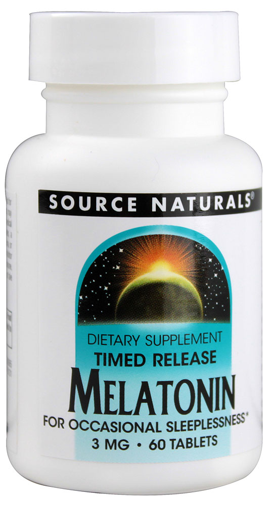 Melatonin Timed Release -- 3 mg - 60 Tablets (Таблетки) Source Naturals