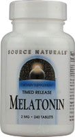 Melatonin Timed Release -- 2 mg - 240 Tablets (Таблетки) Source Naturals