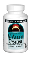 Source Naturals N-ацетилцистеин — 1000 мг — 60 таблеток Source Naturals