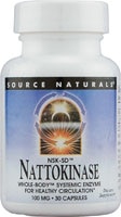 Nattokinase NSK-SD™ -- 100 mg - 30 Capsules (Капсулы) Source Naturals