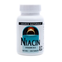 Niacin Vitamin B-3 -- 100 mg - 250 Tablets (Таблетки) Source Naturals