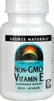 Non-GMO Vitamin E -- 400 IU - 60 Tablets (Таблетки) Source Naturals