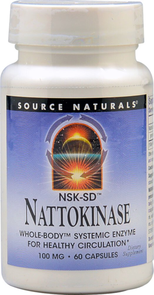 NSK-SD™ Nattokinase -- 100 mg - 60 Capsules (Капсулы) Source Naturals