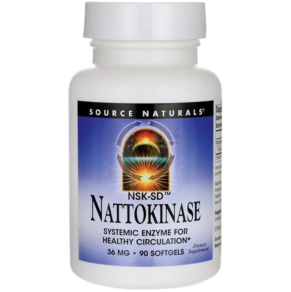 NSK-SD™ Nattokinase -- 36 mg - 90 Softgels (Мягкие капсулы) Source Naturals