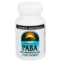 PABA - 100 мг - 100 таблеток - Source Naturals Source Naturals