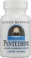 Пантетин — 300 мг — 30 таблеток Source Naturals