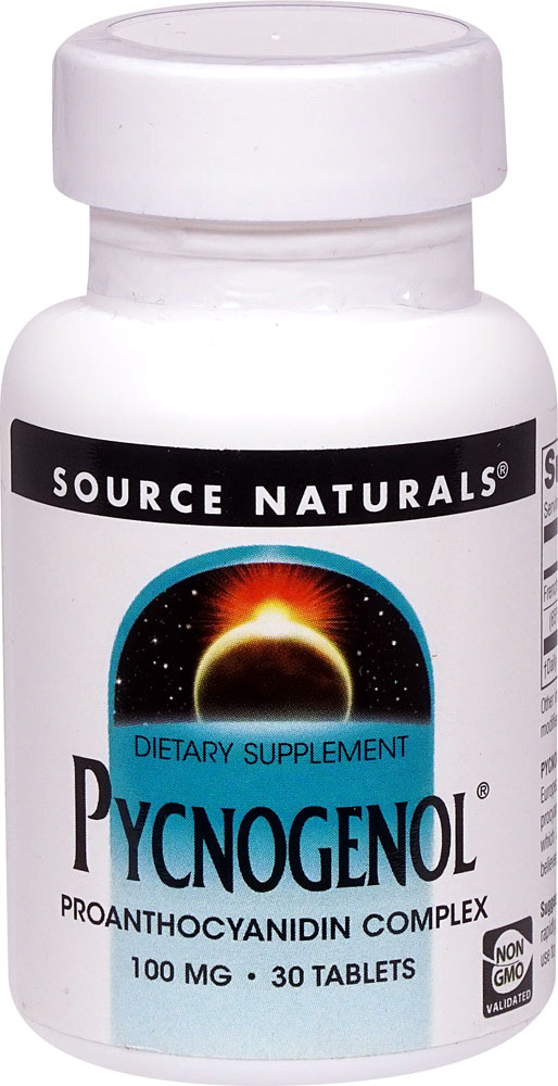 Pycnogenol® -- 100 mg - 30 Tablets (Таблетки) Source Naturals