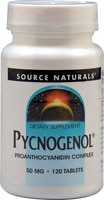 Pycnogenol® -- 50 mg - 120 Tablets (Таблетки) Source Naturals