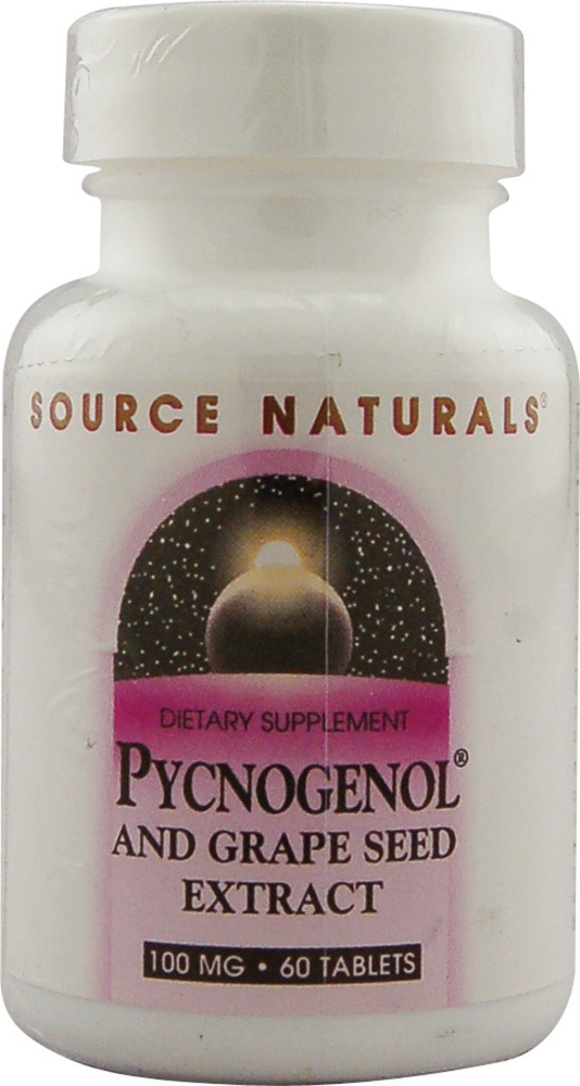 Pycnogenol® and Grape Seed Extract -- 100 mg - 60 Tablets (Таблетки) Source Naturals