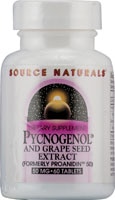 Source Naturals Pycnogenol® и экстракт виноградных косточек — 50 мг — 60 таблеток Source Naturals