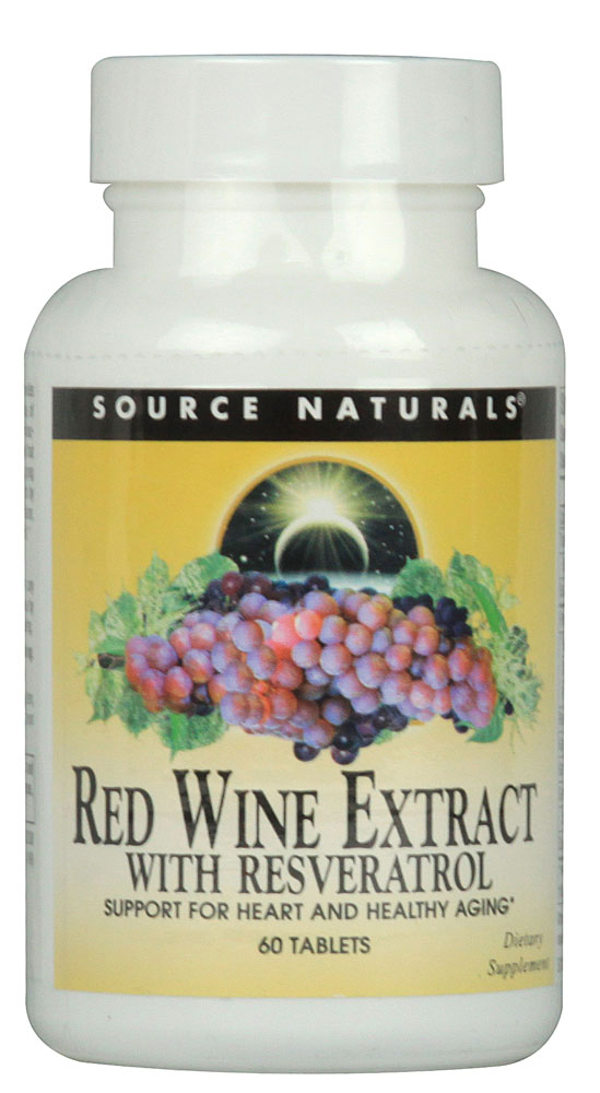 Red Wine Extract with Resveratrol -- 60 Tablets (Таблетки) Source Naturals