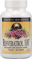 Resveratrol 100 -- 100 mg - 240 Tablets (Таблетки) Source Naturals