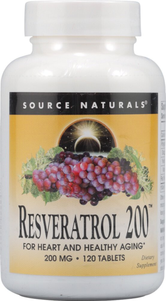 Resveratrol 200 -- 200 mg - 120 Tablets (Таблетки) Source Naturals