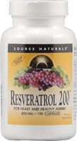 Resveratrol 200™ -- 200 mg - 120 Vegetarian Capsules (Вегетарианские капсулы) Source Naturals