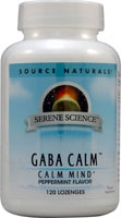 Source Naturals Serene Science™ GABA Calm™ мята перечная — 120 пастилок Source Naturals