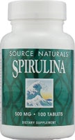Source Naturals Спирулина — 500 мг — 100 таблеток Source Naturals
