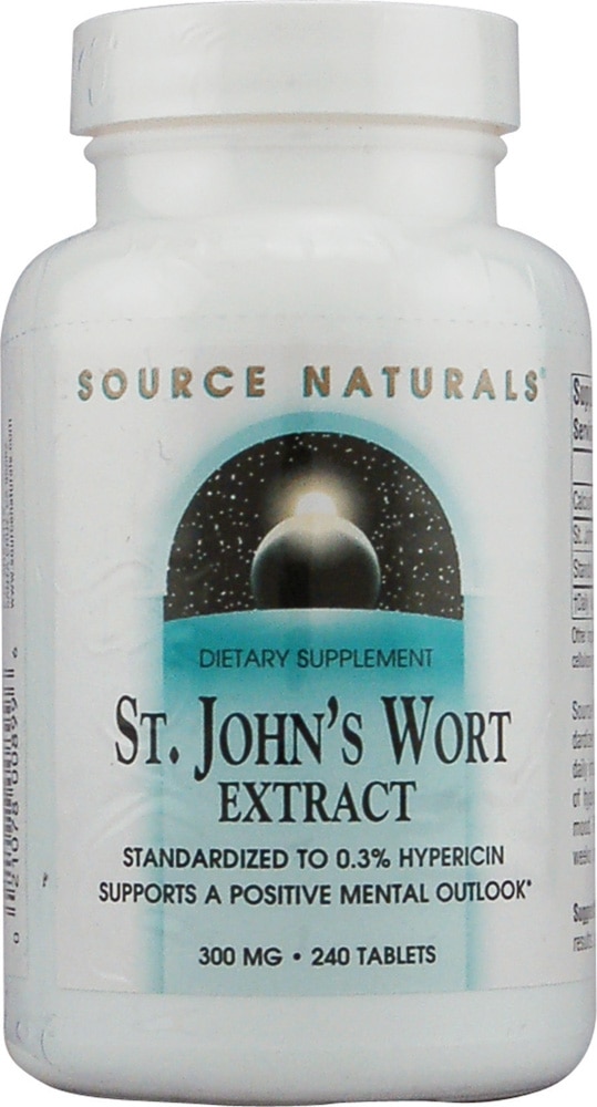 St John's Wort Extract -- 300 mg - 240 Tablets (Таблетки) Source Naturals