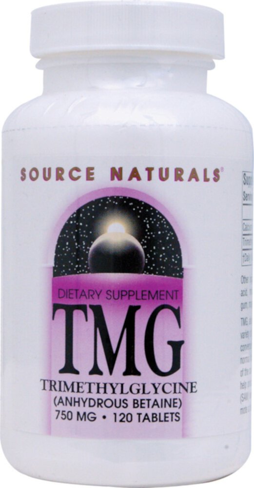 TMG Ангидрид Триметилглицин Бетаин - 750 мг - 120 таблеток - Source Naturals Source Naturals