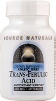 Trans-Ferulic Acid -- 250 mg - 60 Tablets (Таблетки) Source Naturals