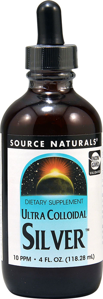 Ultra Colloidal Silver™ -- 10 ppm - 4 fl oz (Жидкие унции) Source Naturals