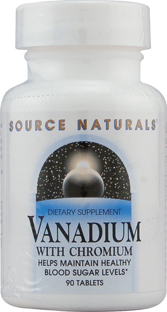 Vanadium with Chromium -- 90 Tablets (Таблетки) Source Naturals