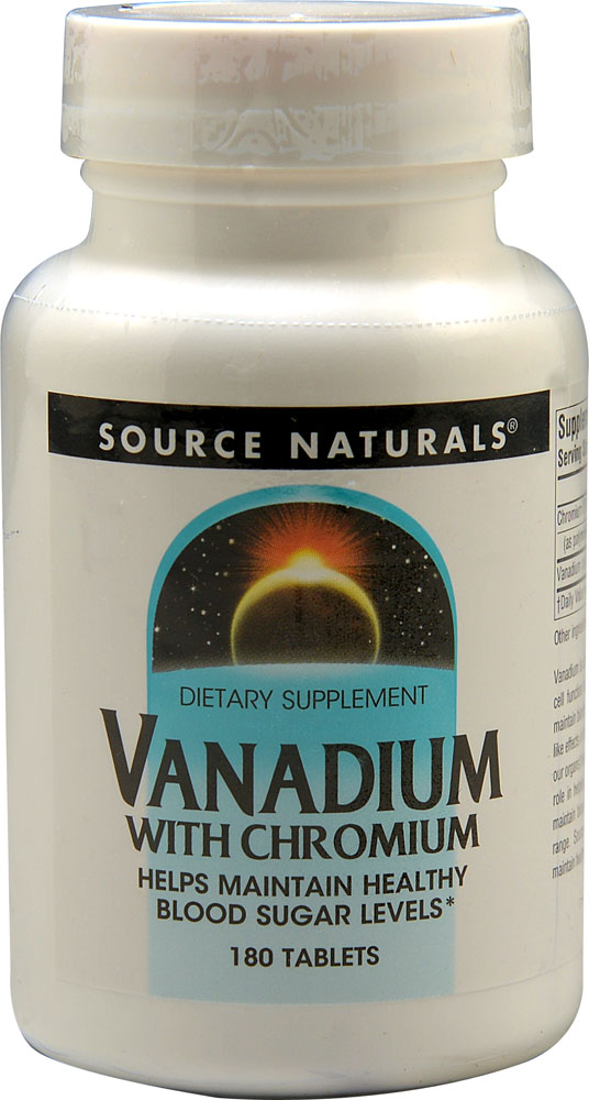 Vanadium with Chromium -- 180 Tablets (Таблетки) Source Naturals