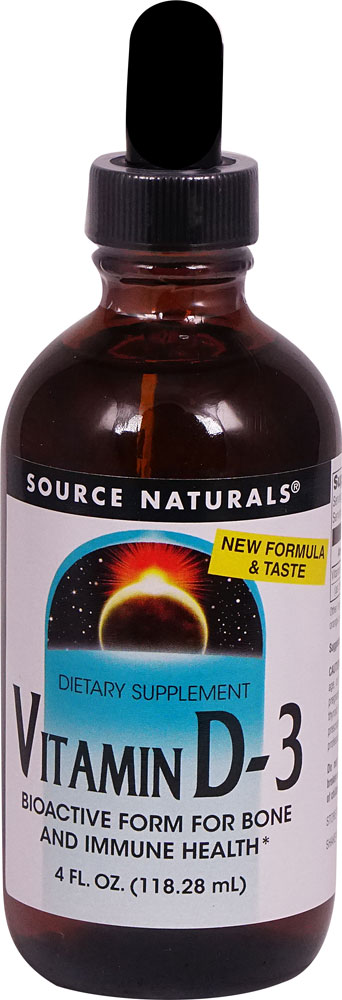 Витамин D-3 жидкий — 4 жидких унции Source Naturals