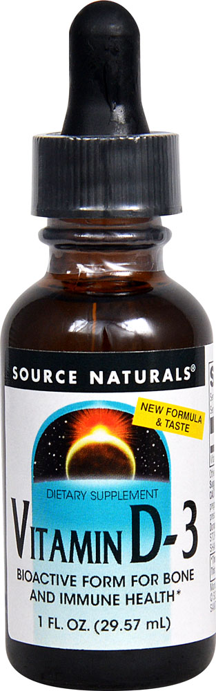 Source Naturals Жидкий витамин D-3 — 1 жидкая унция Source Naturals