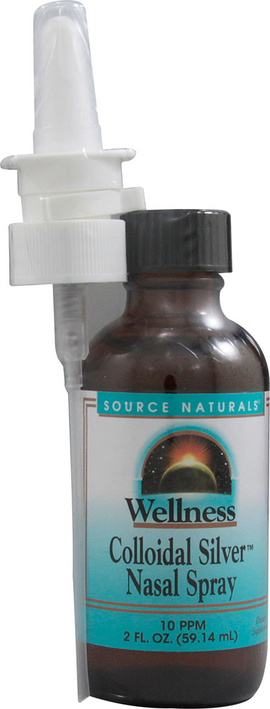 Назальный спрей Source Naturals Wellness Colloidal Silver™ — 10 частей на миллион — 2 жидких унции Source Naturals