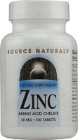 Zinc -- 50 mg - 100 Tablets (Таблетки) Source Naturals