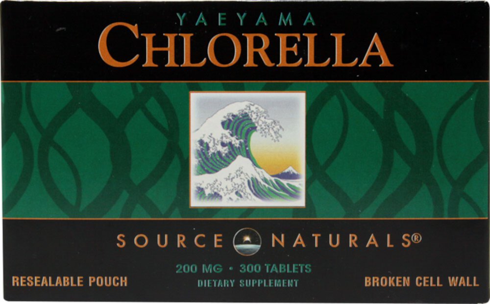 Yaeyama Chlorella Resealable Pouch -- 200 mg - 300 Tablets (Таблетки) Source Naturals