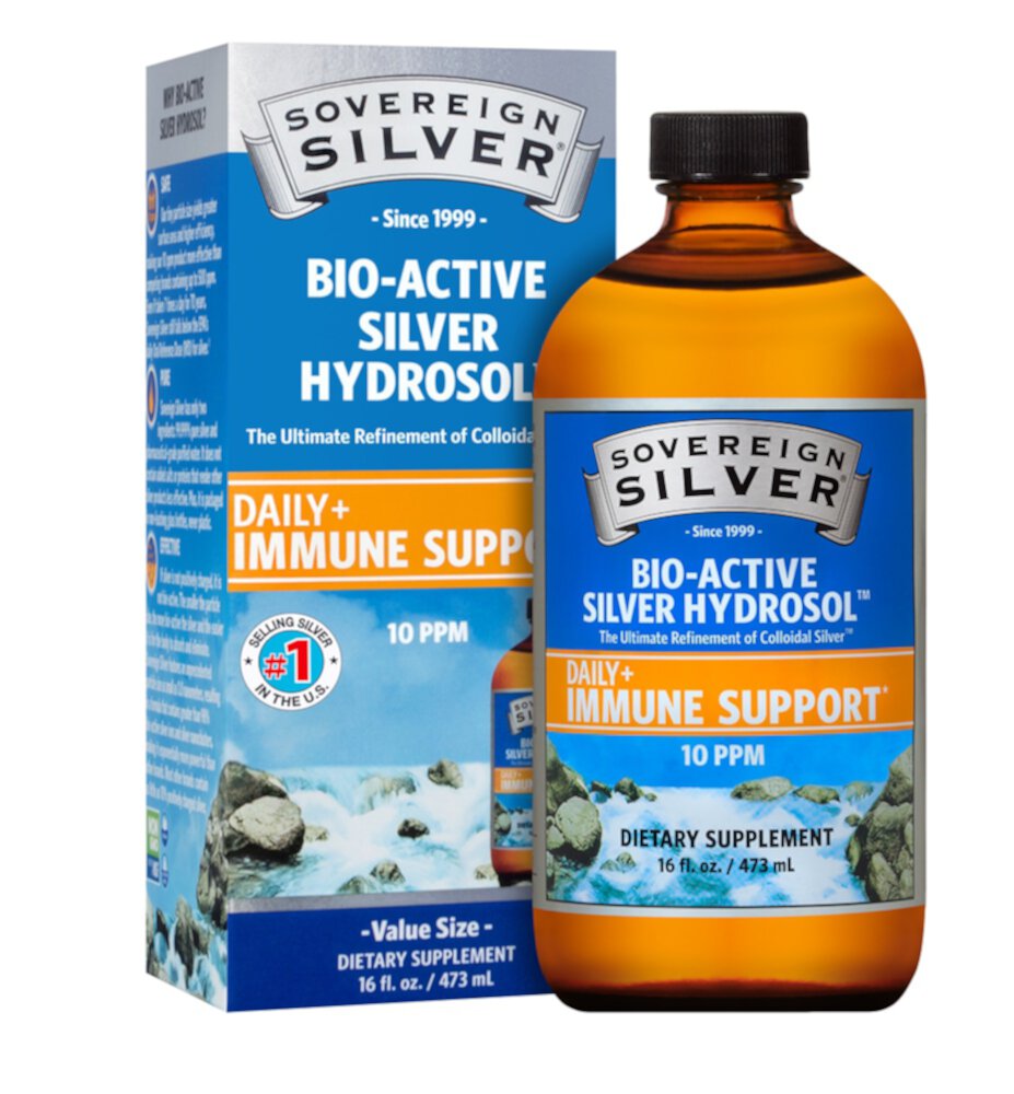 Sovereign Silver Bio-Active Silver Hydrosol™ — 16 жидких унций Sovereign Silver