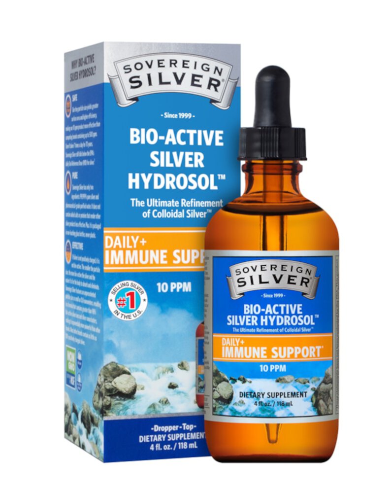 Bio-Active Silver Hydrosol™ -- 4 fl oz (Жидкие унции) Sovereign Silver