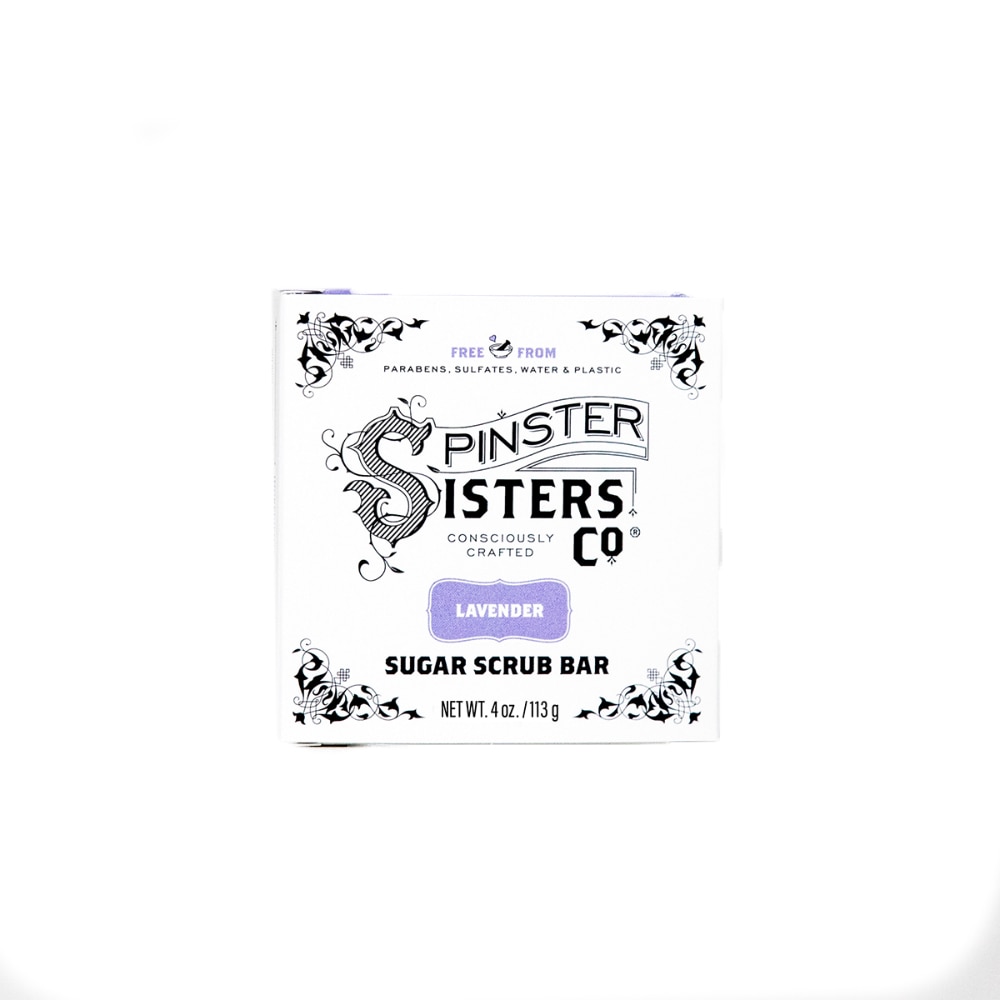Лавандовый сахарный скраб-батончик Spinster Sisters Co., 4 унции Spinster Sisters Co.