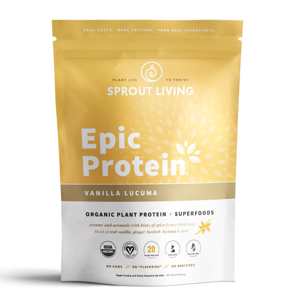 Epic Protein - Organic Plant Protein and Superfoods Vanilla Lucuma -- 16 oz (Унции) Sprout Living